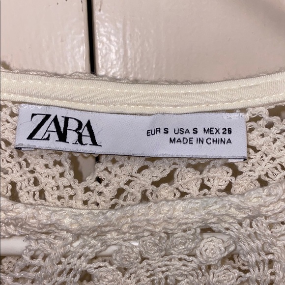 Zara Small White Lace Blouse - Picture 2 of 9